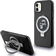 Karl Lagerfeld Ring Stand Karl&Choupette MagSafe case for iPhone 11 / Xr - black