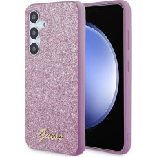 Guess Glitter Script case for Samsung Galaxy S24 - purple