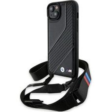 BMW M Edition Carbon Stripe & Strap case for iPhone 15 / 14 / 13 - black