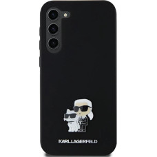 Karl Lagerfeld Silicone Karl&Choupette Metal Pin case for Samsung Galaxy A35 - black