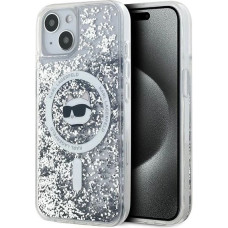 Karl Lagerfeld Liquid Glitter Choupette Head MagSafe Case for iPhone 15 Plus / 14 Plus - Transparent