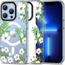 Tech-Protect MagMood MagSafe iPhone 13 Pro Max Case - Daisies with Leaves