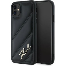 Karl Lagerfeld Diagonal Quilted Script case for iPhone 11 / Xr - black