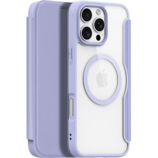 Dux Ducis Skin X Pro iPhone 16 Pro Case with MagSafe and Flip Cover - Purple