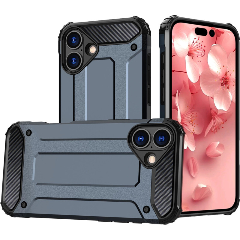 Hurtel Hybrid Armor iPhone 16 Plus Case - Blue