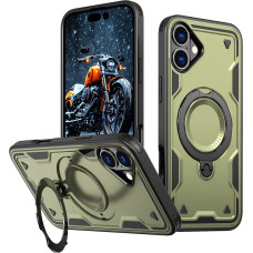 Hurtel Hybrid Armor Trendy Case with MagSafe for iPhone 16 Plus - Green