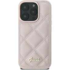 Guess Quilted Metal Logo iPhone 16 Case - Pink