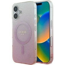 Guess IML Glitter Gradient MagSafe iPhone 16 Plus Case - Pink