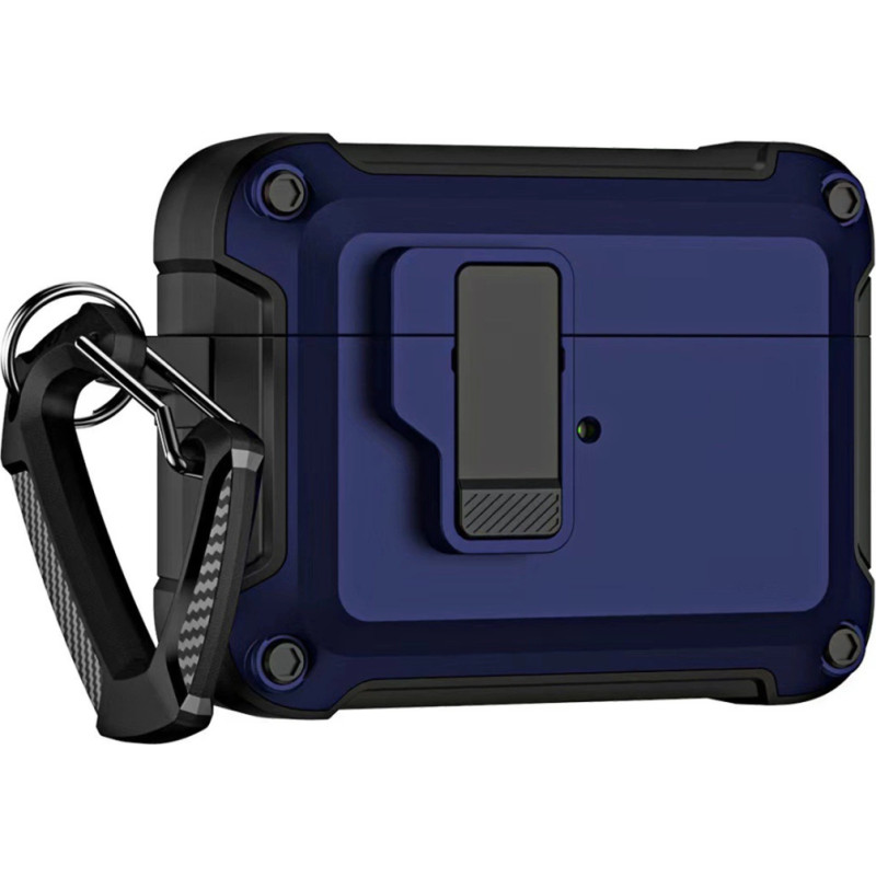 Hurtel Airpods 4 Pro Armor Case with Carabiner - Blue