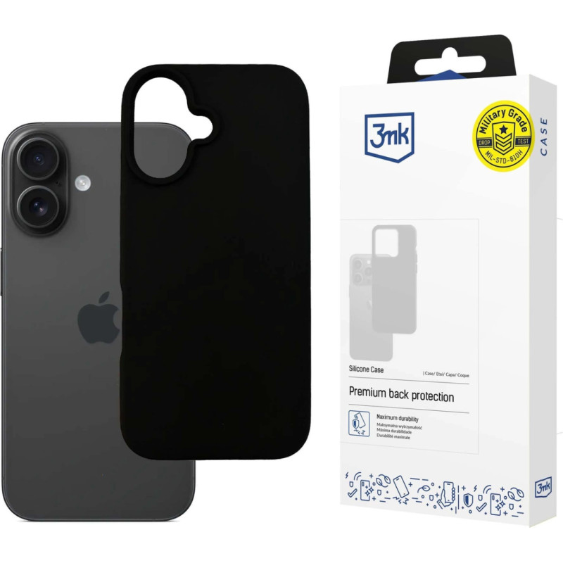 3Mk Protection 3mk Silicone Case for iPhone 16 - Black