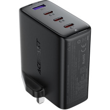 Acefast Ładowarka sieciowa Acefast A97 PD100W GaN (3 x USB-C + USB-A) z wtyczką UK - czarna