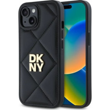 Dkny Quilted Stack Logo iPhone 15 Case - Black