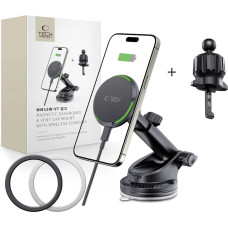 Tech-Protect MM15W-V7 QI2 Car Holder with Inductive Charger - Black