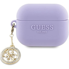 Guess GUAP23DSLGHDU AirPods Pro 2 cover purple/purple 3D Rubber 4G Diamond Charm