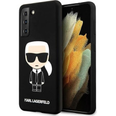 Karl Lagerfeld KLHCS21MSLFKBK S21+ G996 hardcase czarny/black Silicone Iconic