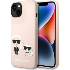 Karl Lagerfeld KLHMP14SSSKCI iPhone 14 6.1 "hardcase light pink / light pink Silicone Karl & Choupette Magsafe