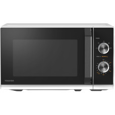 Toshiba Sda SOLO Microwave Oven, 23 Litres, Rotating Plate with Storage, Timer, Built-in LED Lights, 800 W, color:White, Dimensions: 442*368*260 mm