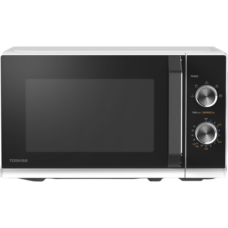 Toshiba Sda SOLO Microwave Oven, 23 Litres, Rotating Plate with Storage, Timer, Built-in LED Lights, 800 W, color:White, Dimensions: 442*368*260 mm