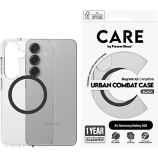 Panzerglass CARE by PanzerGlass Flagship Urban Combat Black QI Case for Samsung Galaxy S25 - Transparent