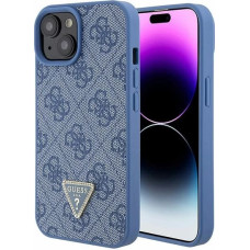 Guess GUHCP15SP4TDPB iPhone 15 6.1" blue/blue hardcase Leather 4G Triangle Strass