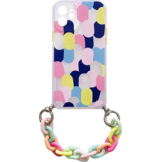 Hurtel Color Chain Case gel flexible elastic case cover with a chain pendant for iPhone SE 2022 / SE 2020 / iPhone 8 / iPhone 7 multicolour