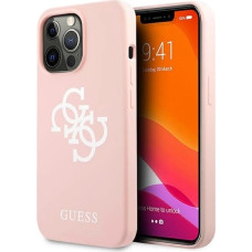 Guess Silicone 4G Logo Case for iPhone 13 Pro Max 6.7" - Pink