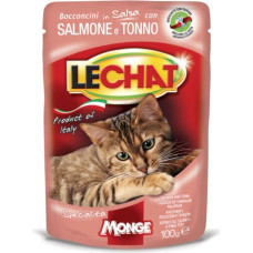 Lechat Pouches ar tunča un laša gaļas gabaliniem 100 g