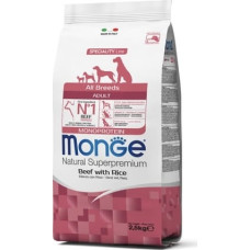 Monge ALL BREEDS Adult Monoprotein Beef with Rice 12 kg - barība suņiem