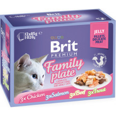 Brit Care Cat Delicate Pouch Fillets in Jelly Family Plate 1020 g (12x85 g)