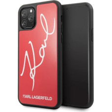 Karl Lagerfeld KLHCN58DLKSRE iPhone 11 Pro czerwony/red hard case Signature Glitter