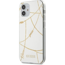 Guess GUHCP12SPCUCHWH iPhone 12 mini 5.4" white/white hardcase Gold Chain Collection