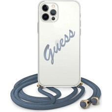 Guess GUHCP12MCRTVSBL iPhone 12/12 Pro 6.1" blue/blue hardcase Script Vintage