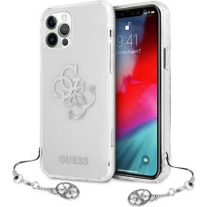 Guess GUHCP12LKS4GSI iPhone 12 Pro Max 6.7" Transparent hardcase 4G Silver Charms Collection