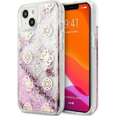 Guess GUHCP13SLGPEPI iPhone 13 mini 5.4" pink/pink hardcase Peony Liquid Glitter