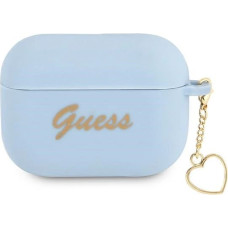 Guess GUAPLSCHSB AirPods Pro cover blue/blue Silicone Charm Heart Collection