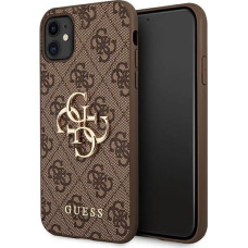 Guess case for iPhone 11 / XR from the 4G Big Metal Logo series - brown