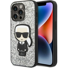 Karl Lagerfeld KLHCP14XGFKPG iPhone 14 Pro Max 6.7 "hardcase silver / silver Glitter Flakes Ikonik