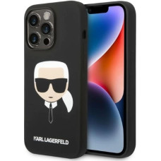 Karl Lagerfeld KLHMP14LSLKHBK iPhone 14 Pro 6.1 "hardcase black / black Silicone Karl`s Head Magsafe