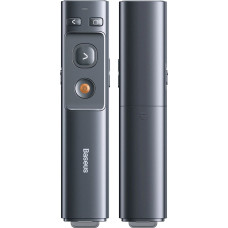 Baseus Orange Dot AI Laser Pointer with Automatic Voice Transcription, Dual Lasers - Gray