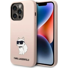 Karl Lagerfeld Silicone Choupette case for iPhone 14 Pro Max - pink