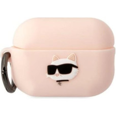 Karl Lagerfeld KLAP2RUNCHP AirPods Pro 2 cover pink/pink Silicone Choupette Head 3D