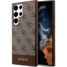 Guess GUHCS23LG4GLBR S23 Ultra S918 brown/brown hardcase 4G Stripe Collection