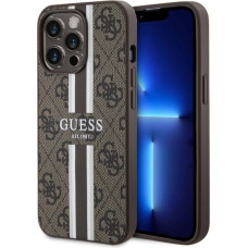 Guess GUHMP13LP4RPSW iPhone 13 Pro / 13 6.1" brown/brown hardcase 4G Printed Stripes MagSafe