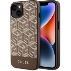 Guess GUHMP14MHGCFSEW iPhone 14 Plus 6.7" brown/brown hard case GCube Stripes MagSafe