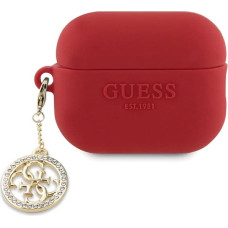 Guess GUAP23DSLGHDF AirPods Pro 2 cover red 3D Rubber 4G Diamond Charm