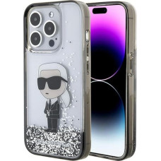 Karl Lagerfeld Liquid Glitter Ikonik case for iPhone 15 Pro Max - transparent