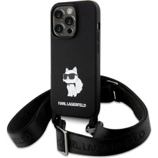 Karl Lagerfeld KLHCP15XSCBSCNK iPhone 15 Pro Max 6.7" hardcase black/black Crossbody Silicone Choupette