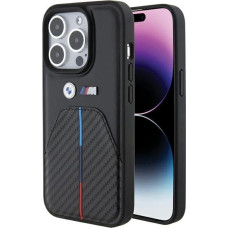 BMW Etui BMW Stamped Tricolor Stripe na iPhone 15 Pro - czarne