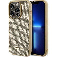 Guess Disco Metal Script case for iPhone 14 Pro - gold