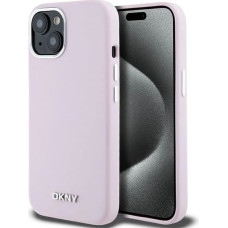 Dkny Liquid Silicone Small Metal Logo MagSafe Case for iPhone 15 Plus / 14 Plus - Pink